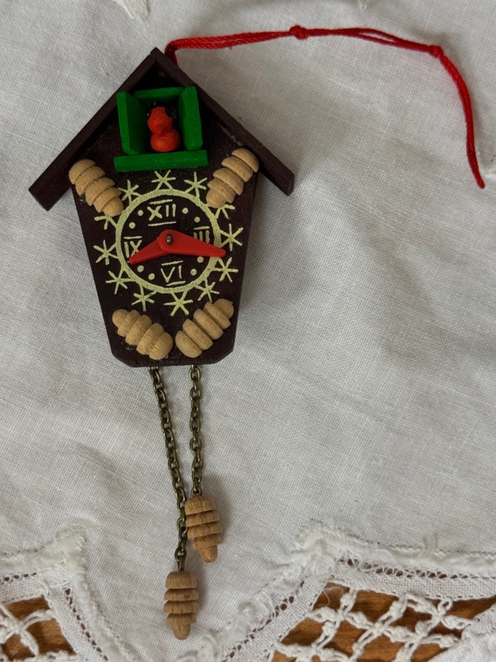 VTG Steinbach cuckoo clock christmas ornament…West Germany..Steinbach Volkskunst
